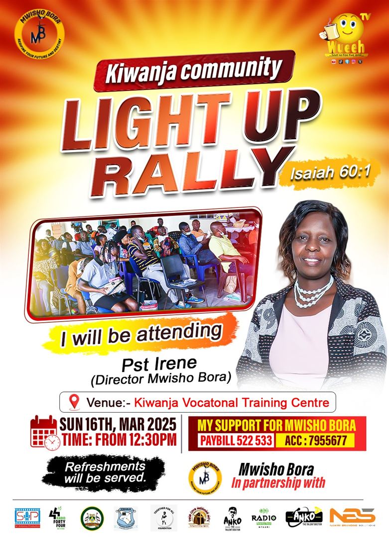 Kiwanja Light Up Rally poster